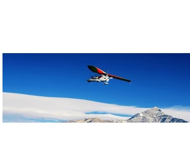 Ultra-light aircraft flight